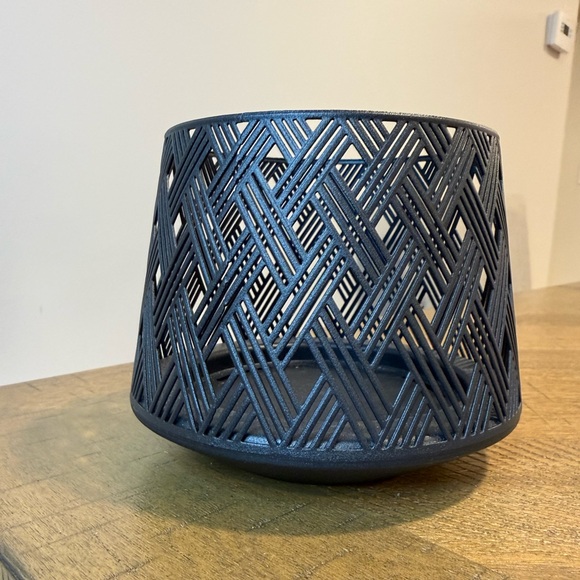 Bath & Body Works Black Metal Geometric Modern Candle Holder 3 Wick Sleeve - Picture 6 of 6